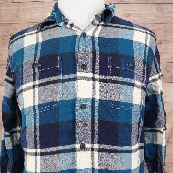 American Eagle Shirt Mens Large Plaid Heritage Flannel Long Sleeve Classic Fit - Picture 1 of 8